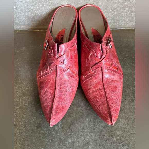 Fugitive By Francesco Rossi Heeled Clogs Red / Pink Business EU 39 / Women’s 8.5 - Picture 7 of 11